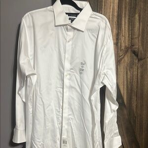 Kenneth Cole New York White Dress Shirt Crisp Formal Wear